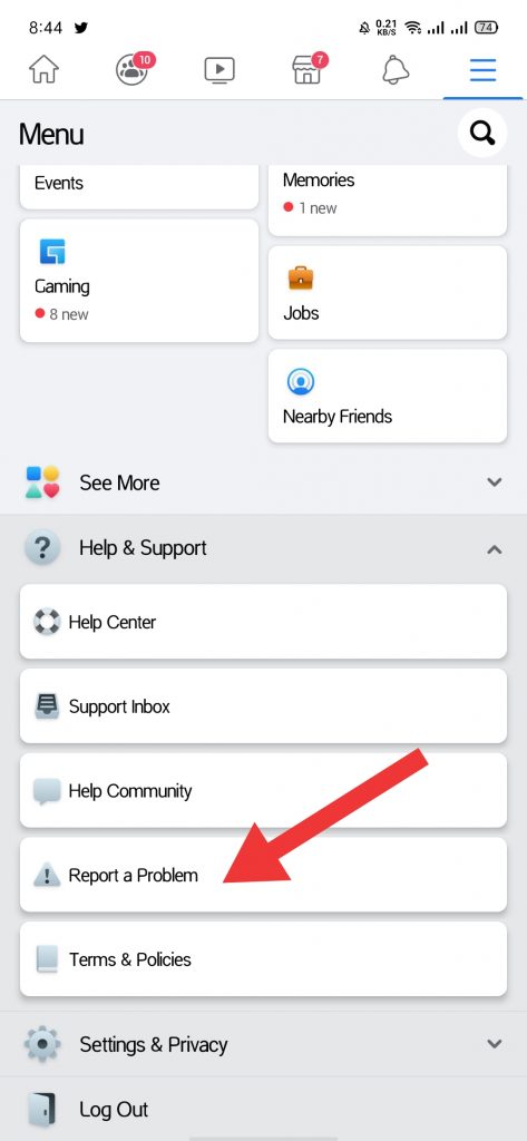 how to contact facebook for support