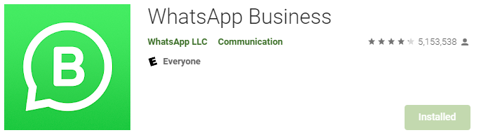 whatsapp business install
