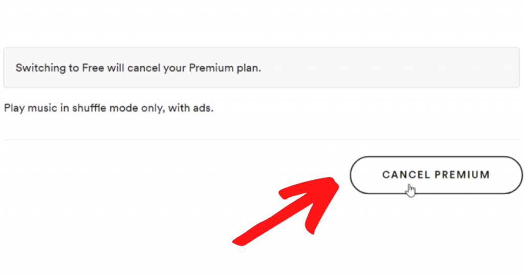 spotify premium cancel plan 