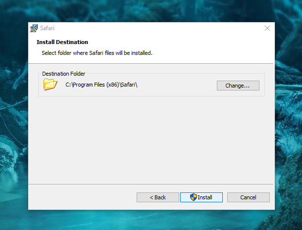 How to install safari on Windows 10