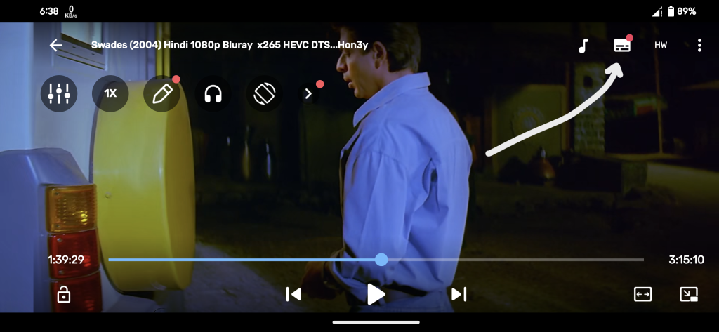 Add Movie Subtitles on MX Player